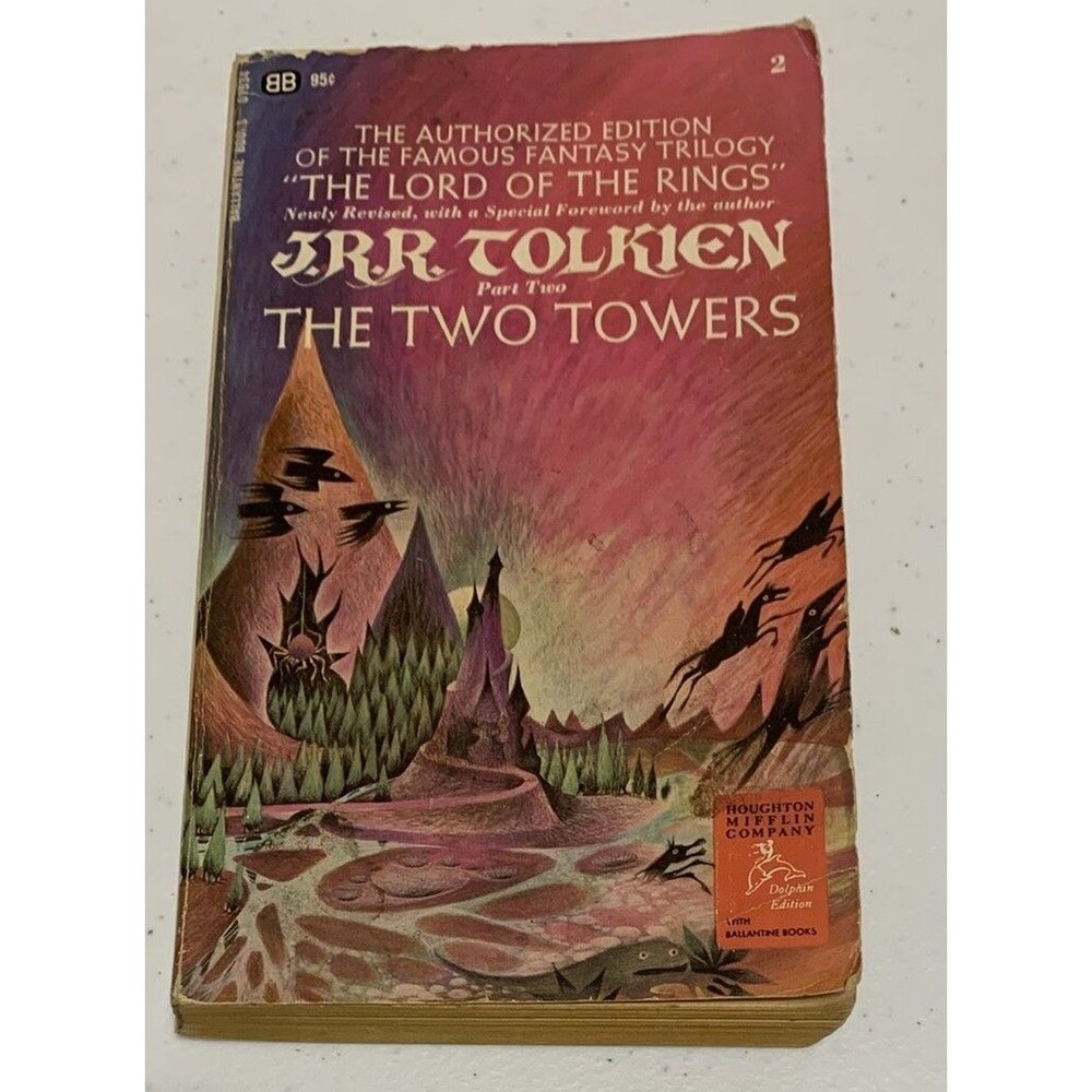 Vintage 1970 JRR Tolkien The Two Towers Paperback Book Lord of the Rings